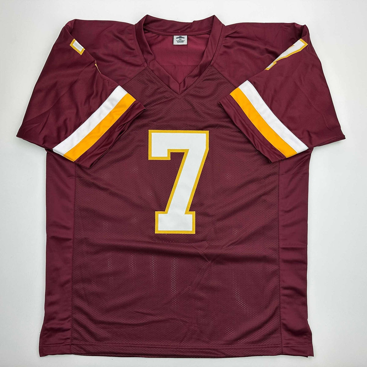 Autographed/Signed Joe Theismann 83 MVP Washington Burgundy Football Jersey Beckett BAS COA