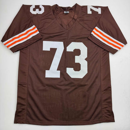 Autographed/Signed Joe Thomas Cleveland Brown Football Jersey JSA COA