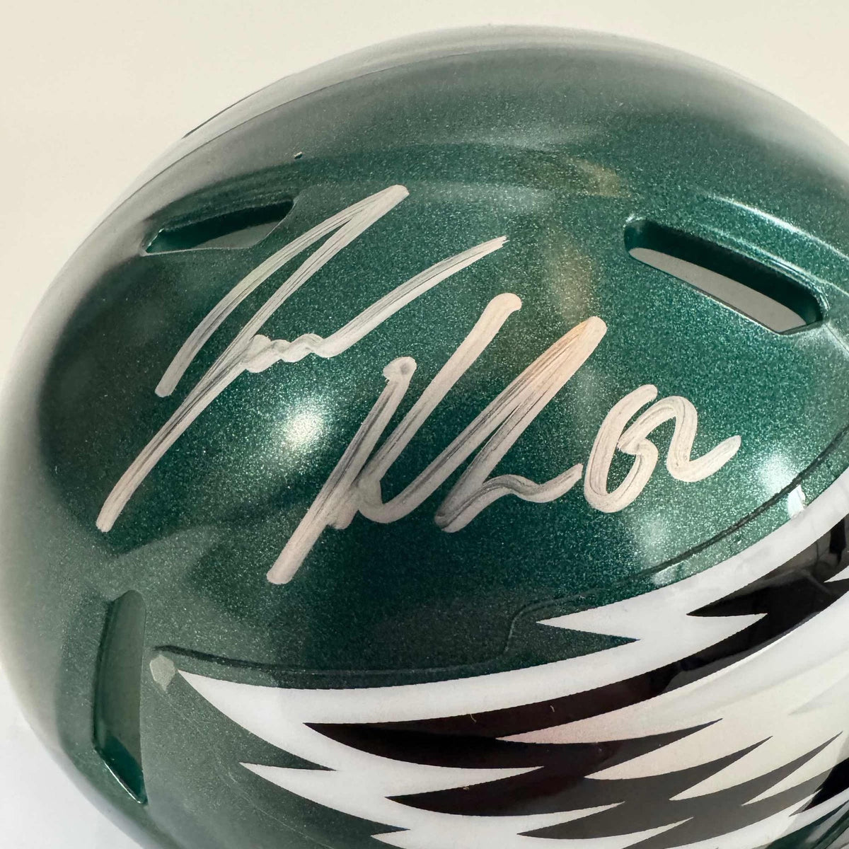 Autographed/Signed Jason Kelce Philadelphia Eagles Mini Football Helmet PSA COA
