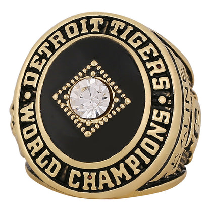 1968 Detroit Baseball Championship Ring Replica – Fan Collectible Gift with Wooden Box