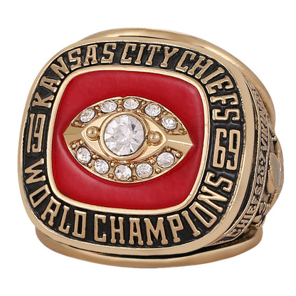 1969 Kansas City Championship Ring – Football Championship IV Commemorative Fan Collectible Gift
