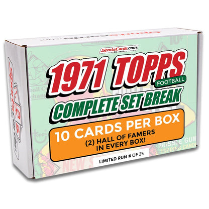 1971 TOPPS FOOTBALL COMPLETE SET BREAK - 10 CARDS PER BOX! 2 HOFERS per box!