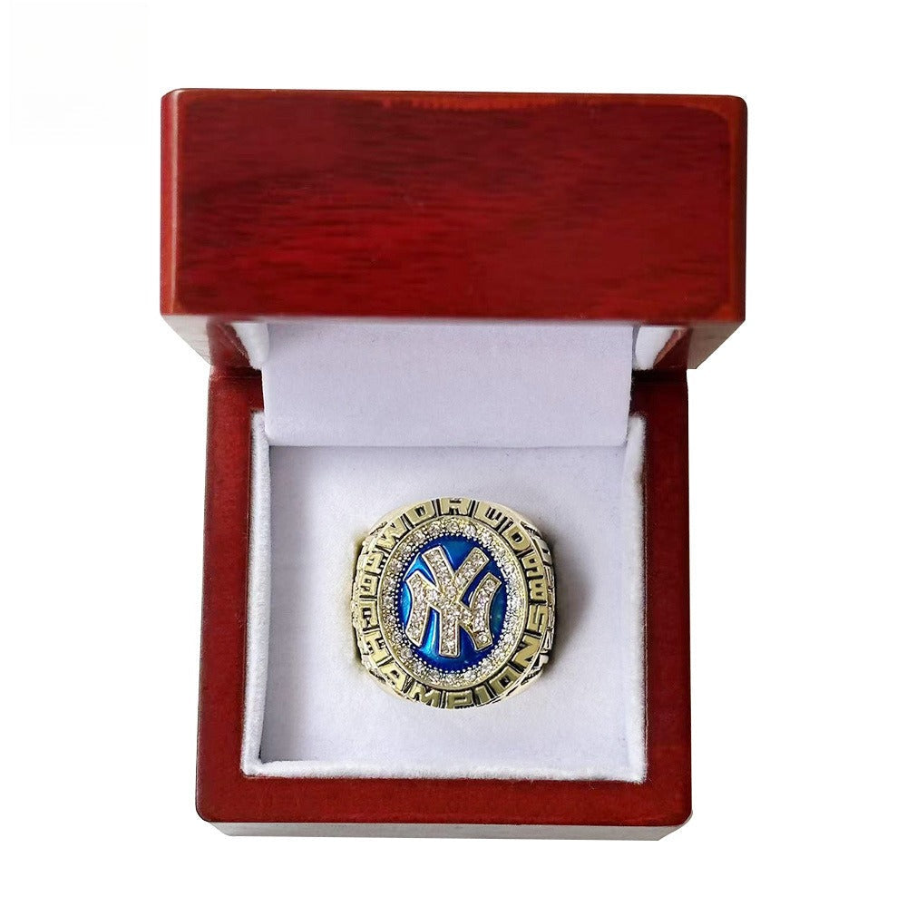 1998 New York Baseball Championship Ring Replica – Gold Alloy Fan Collectible Gift