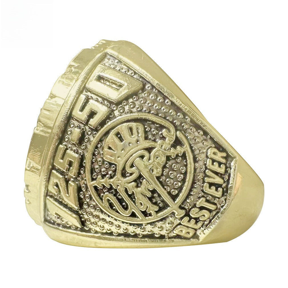 1998 New York Baseball Championship Ring Replica – Gold Alloy Fan Collectible Gift