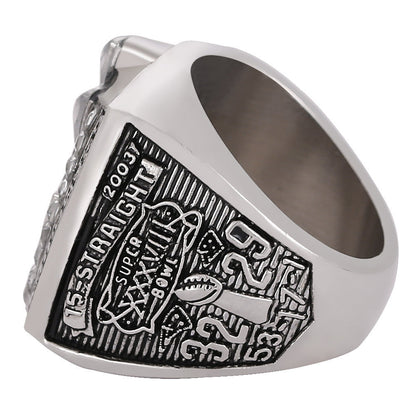 2003 New England Football Championship XXXVIII Ring - Rare Collectible Memorabilia for Die-Hard Fans