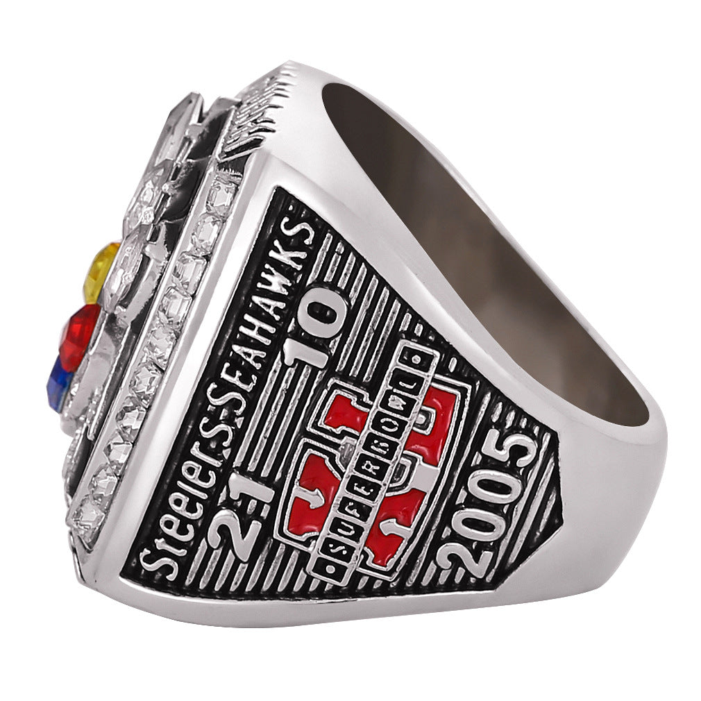 2005 Pittsburgh Football Championship XL Ring - Limited Edition Collectible Ring for Fans