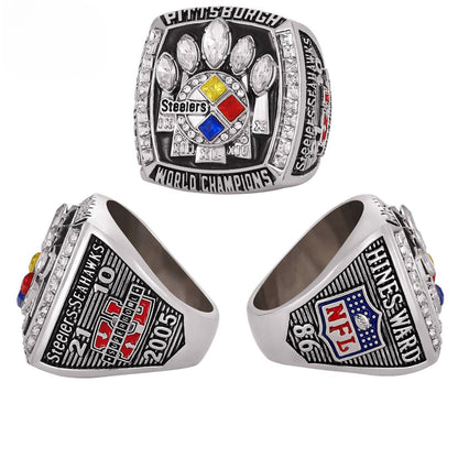 2005 Pittsburgh Football Championship XL Ring - Limited Edition Collectible Ring for Fans