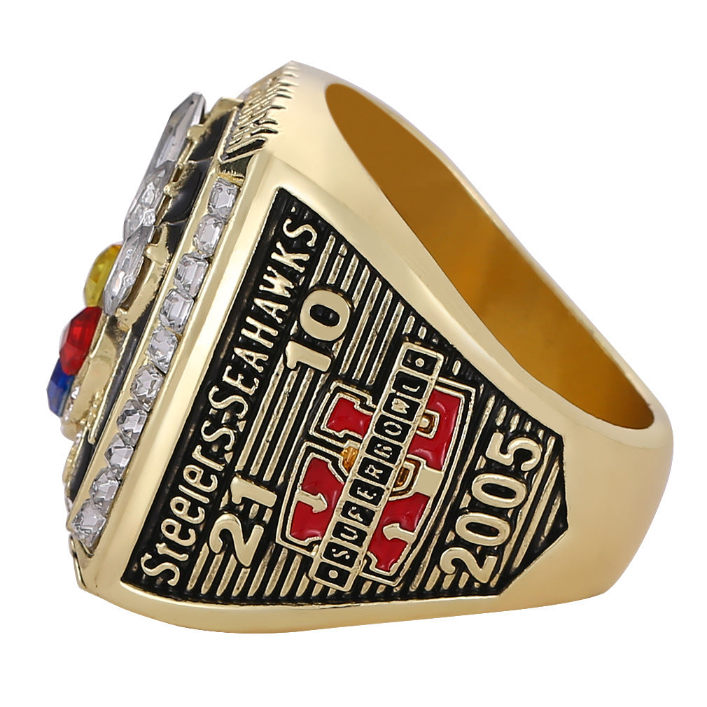 2005 Pittsburgh Football Championship XL Ring - Limited Edition Collectible Ring for Fans