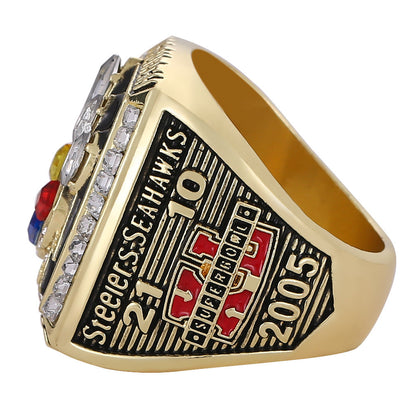 2005 Pittsburgh Football Championship XL Ring - Limited Edition Collectible Ring for Fans