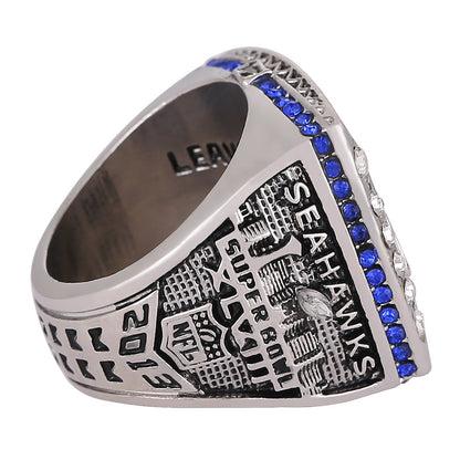 2013 Seattle Football Championship XLVIII Ring Replica - Perfect Fan Gift & Memorabilia
