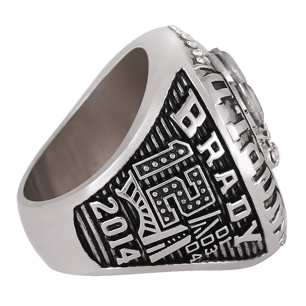 2014 New England Football Championship XLIX Ring - Collectible Tom Brady Replica for Fan