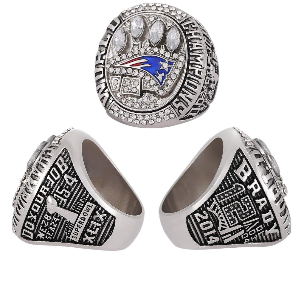 2014 New England Football Championship XLIX Ring - Collectible Tom Brady Replica for Fan