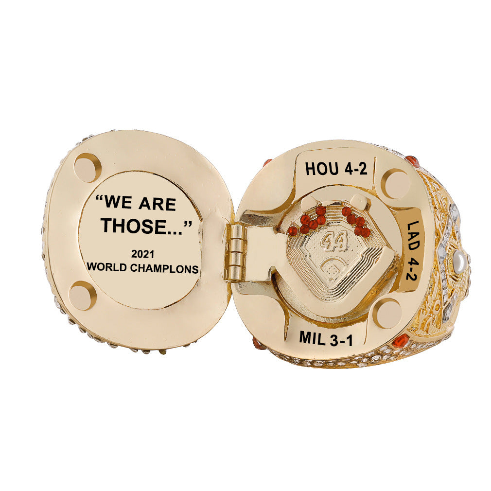 2021 Atlanta Baseball Championship Ring Replica – Fan Collectible Gift with Wooden Box