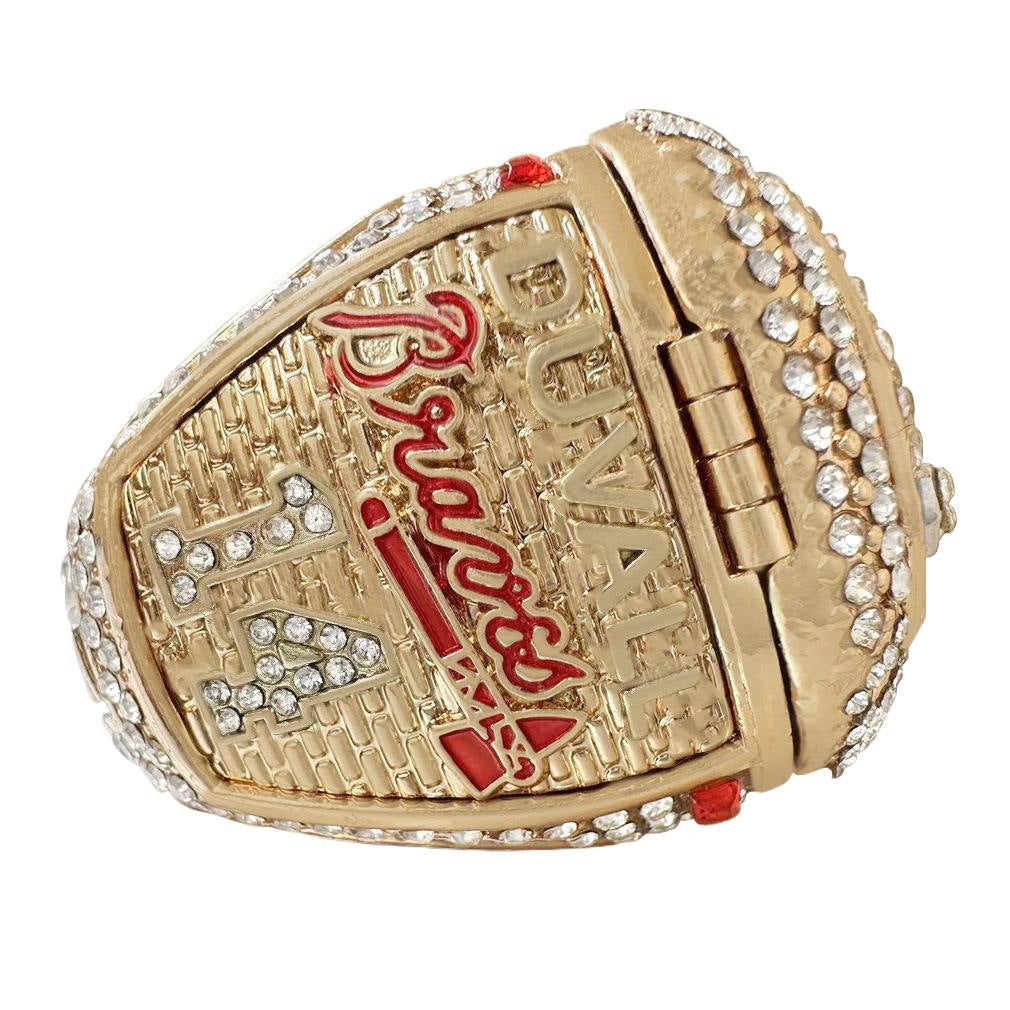 2021 Atlanta Baseball Championship Ring Replica – Fan Collectible Gift with Wooden Box