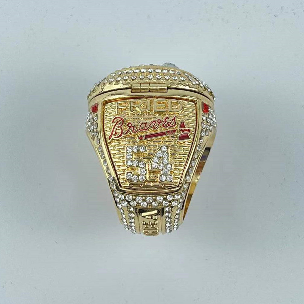 2021 Atlanta Baseball Championship Ring Replica – Fan Collectible Gift with Wooden Box