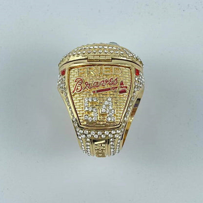 2021 Atlanta Baseball Championship Ring Replica – Fan Collectible Gift with Wooden Box