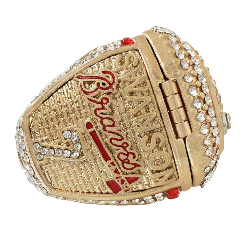 2021 Atlanta Baseball Championship Ring Replica – Fan Collectible Gift with Wooden Box