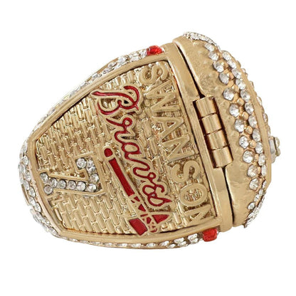 2021 Atlanta Baseball Championship Ring Replica – Fan Collectible Gift with Wooden Box