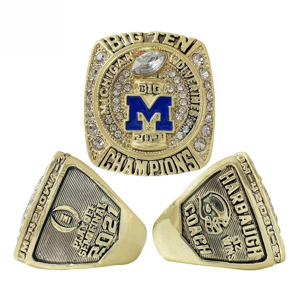 Michigan College Championship Ring Set 4-Pack – 1997, 2021, 2022, 2024