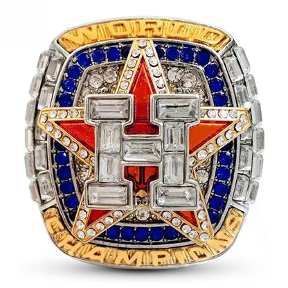 2022 Houston Baseball Championship Ring Replica – Fan Collectible Gift with Wooden Box