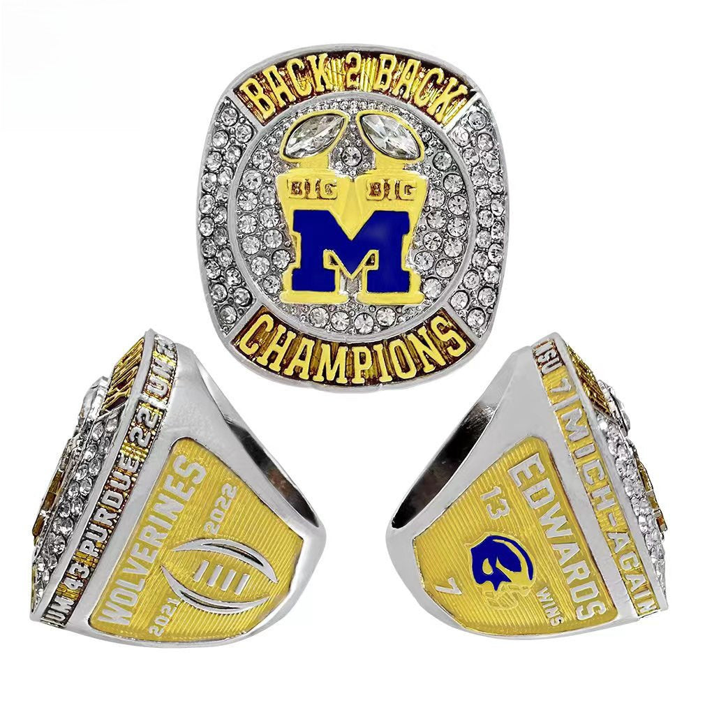 Michigan College Championship Ring Set 4-Pack – 1997, 2021, 2022, 2024