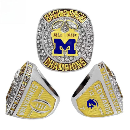 Michigan College Championship Ring Set 4-Pack – 1997, 2021, 2022, 2024