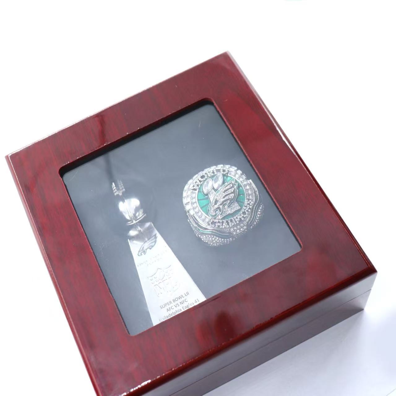 2024 Philadelphia Football Championship Trophy and Ring Set-Collectible Gift for Football Fans