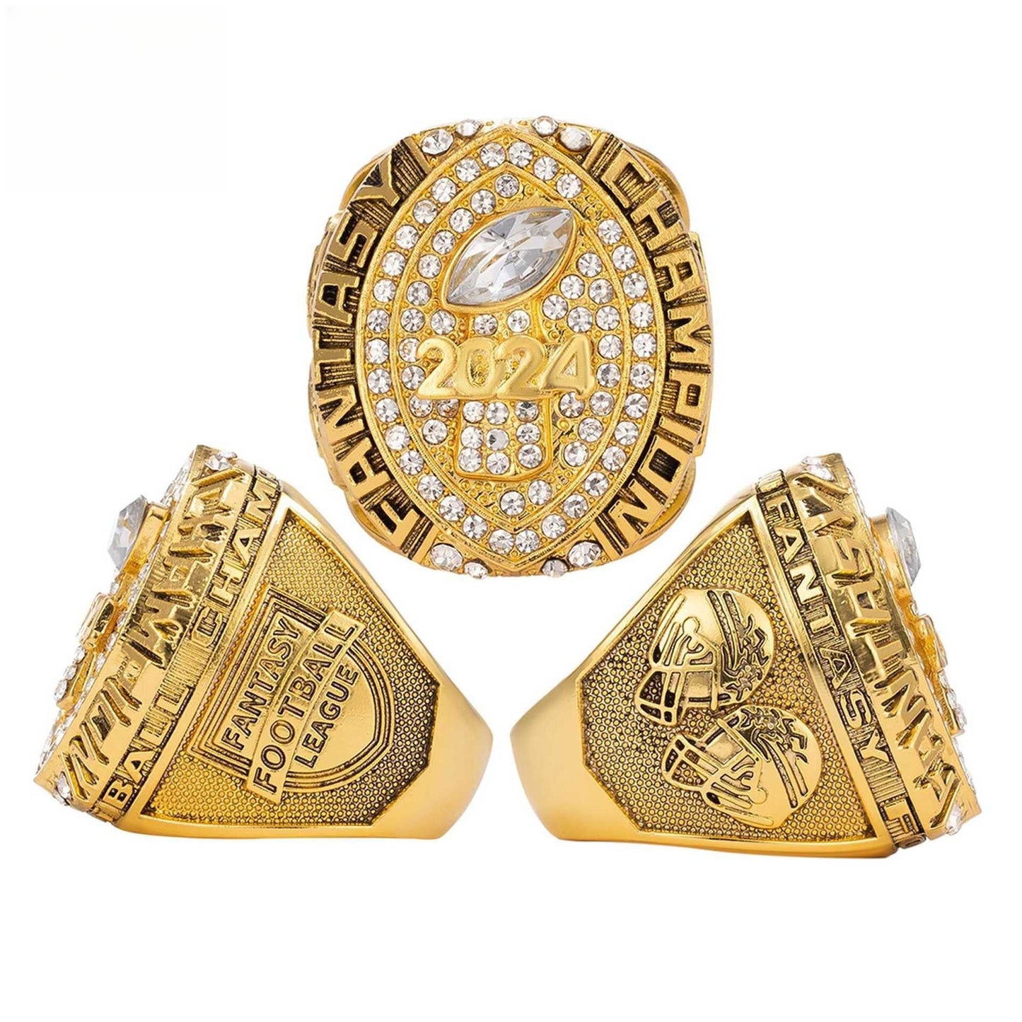 2024 Fantasy Football League Championship Ring – Champion Memorial Gift for Fans