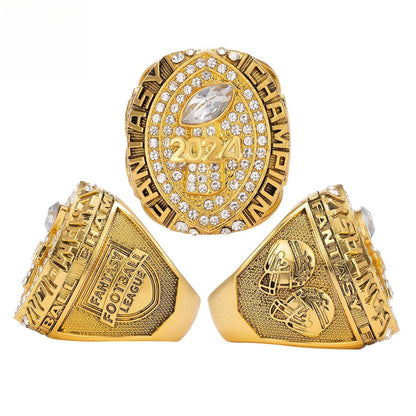 2024 Fantasy Football League Championship Ring – Champion Memorial Gift for Fans