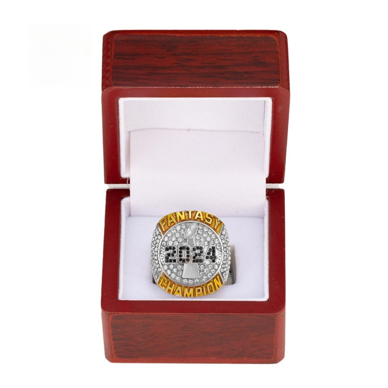 2024 Fantasy Football League Championship Ring – Collectible Sports Gift for Fans