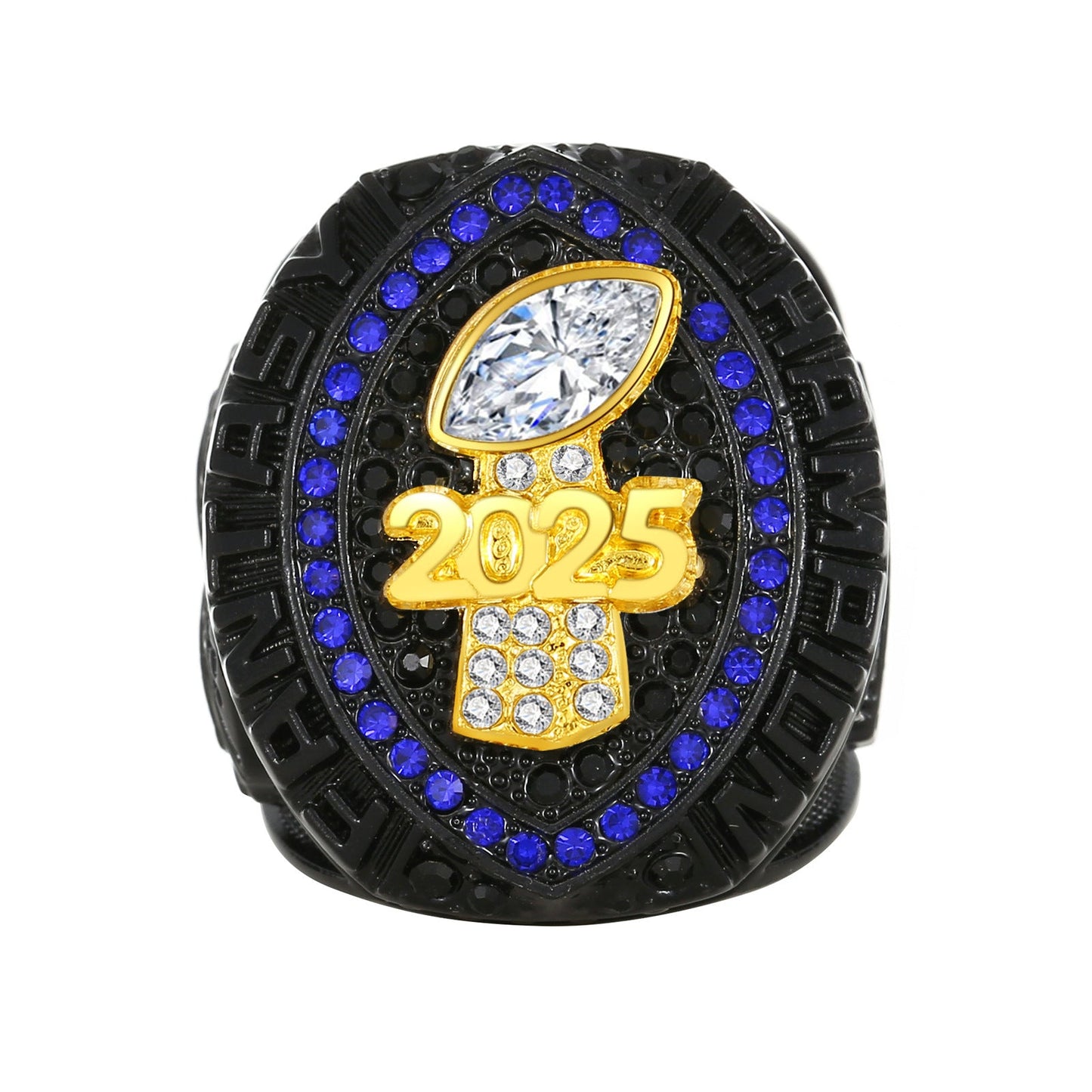2025 Fantasy Football Championship Ring – Black Edition Fan Collectible Gift