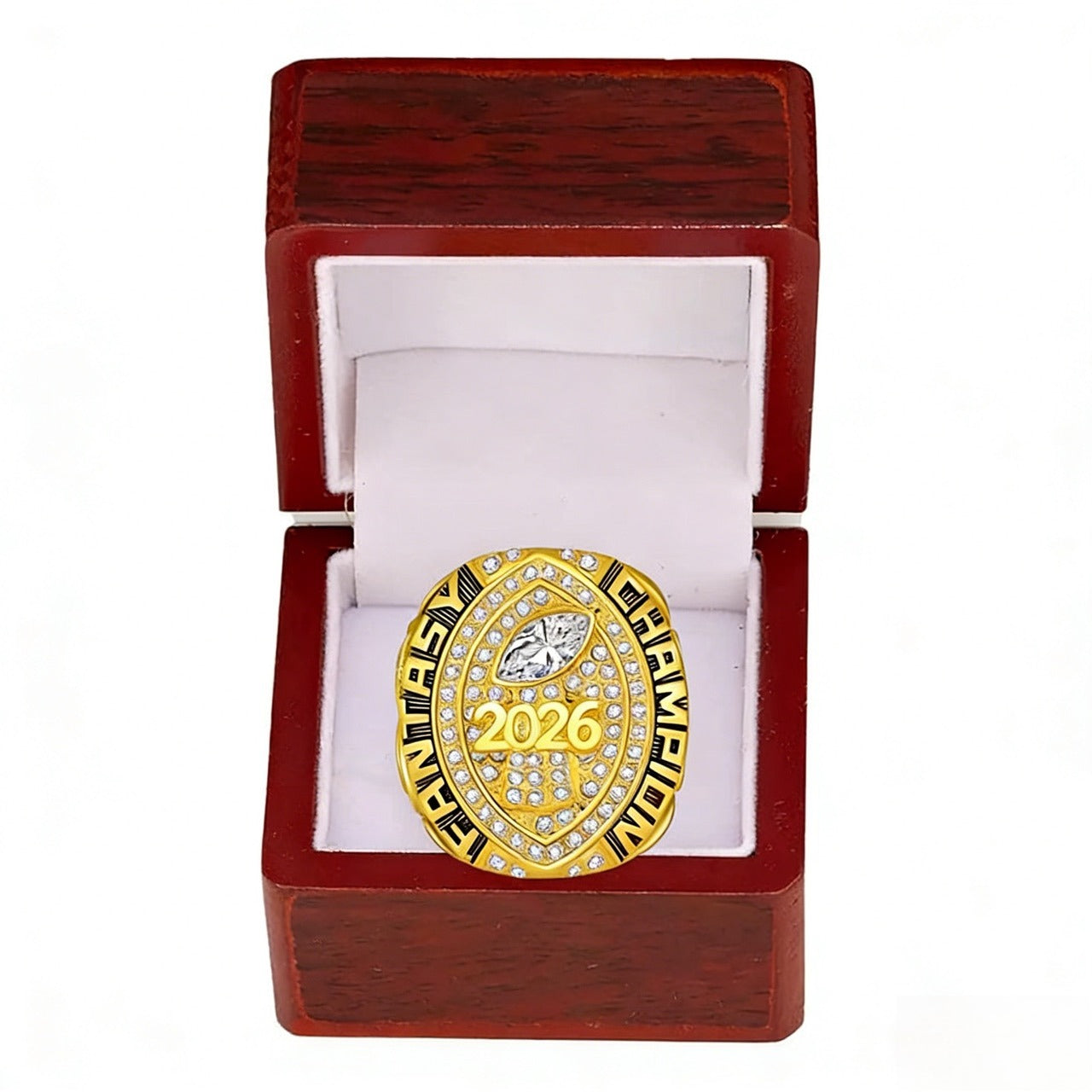 2026 Fantasy Football Champion Ring – Gold FFL Championship Ring
