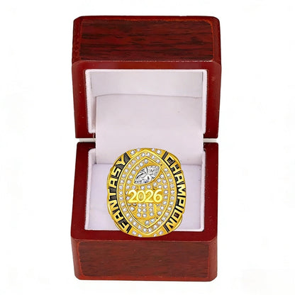 2026 Fantasy Football Champion Ring – Gold FFL Championship Ring