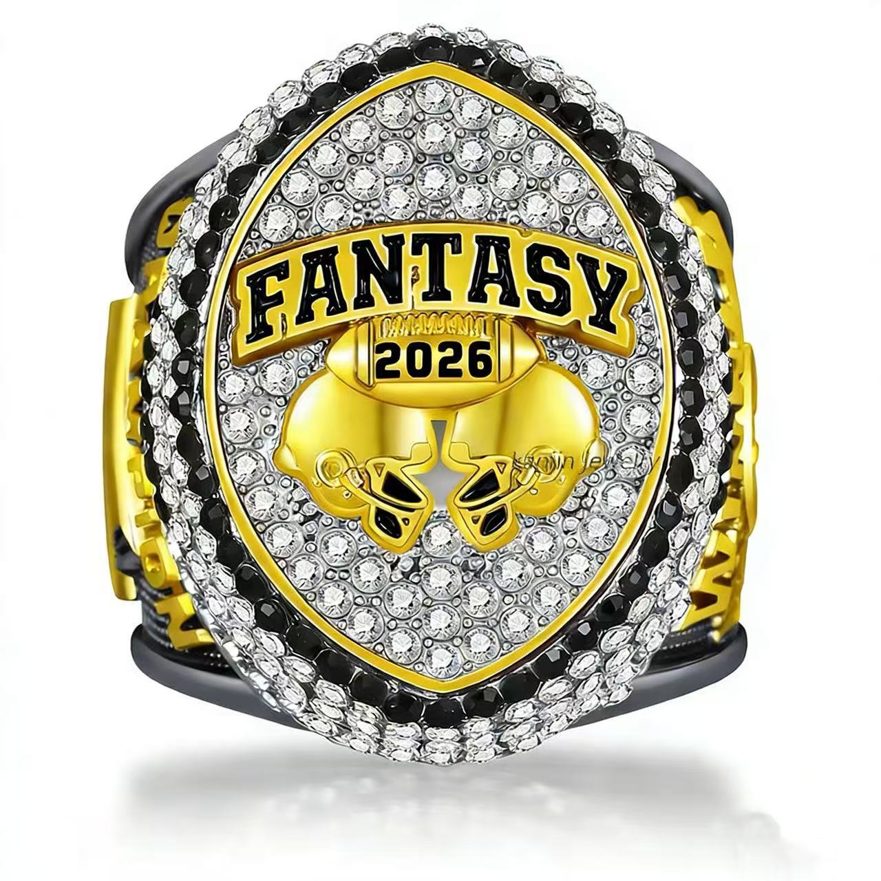 2026 Fantasy Football Championship Ring Replica – Helmet Design Collectible for Fans