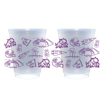 TCU Shatterproof Cups - Set of 8