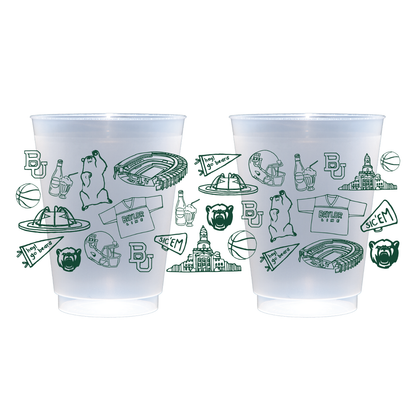 Baylor Shatterproof Cups - Set of 8