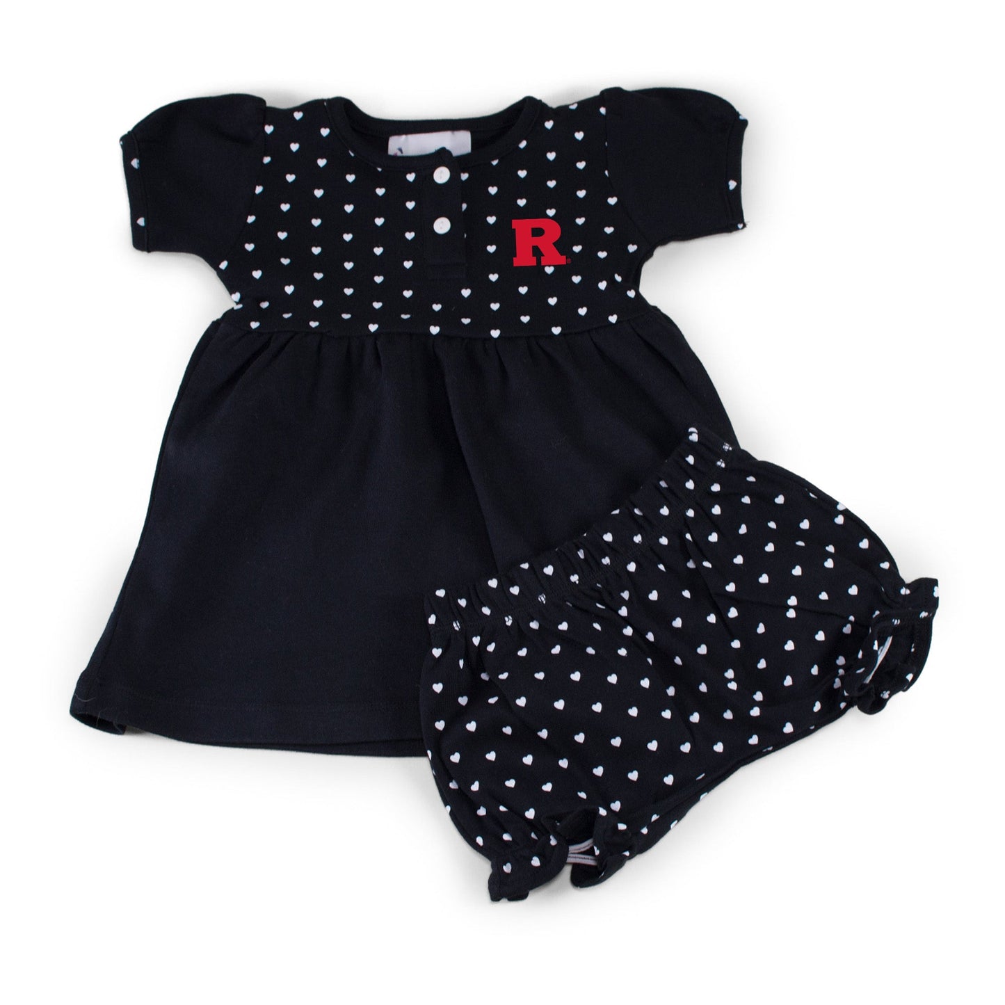 Rutgers Girl's Heart Dress with Bloomers