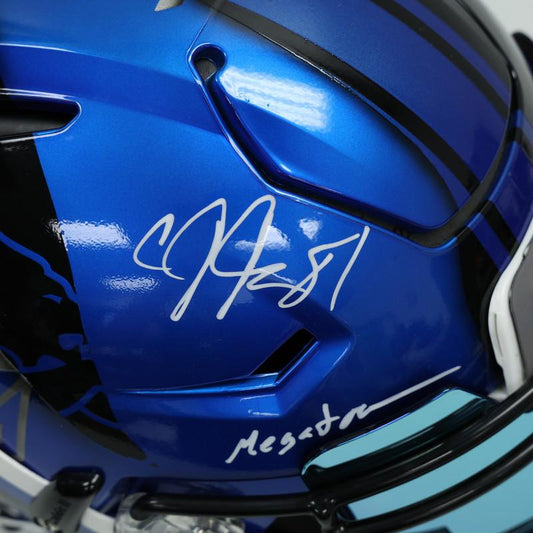 Calvin Johnson Signed Lions Speedflex Full-Size Helmet Insc. Megatron (Schwartz)