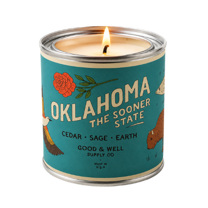 Oklahoma State Candle