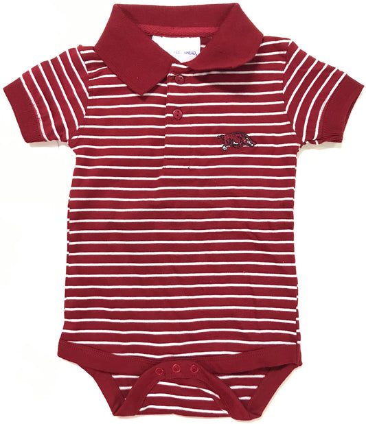 Arkansas Jersey Stripe Golf Creeper