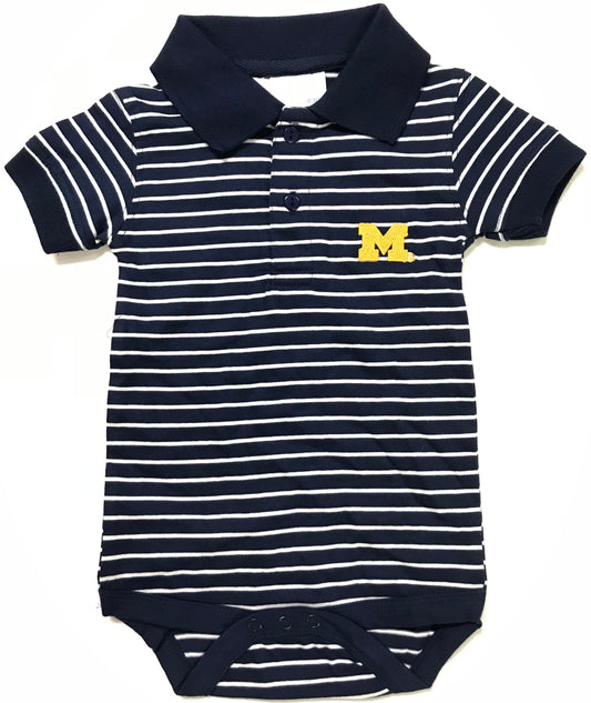 Michigan Jersey Stripe Golf Creeper