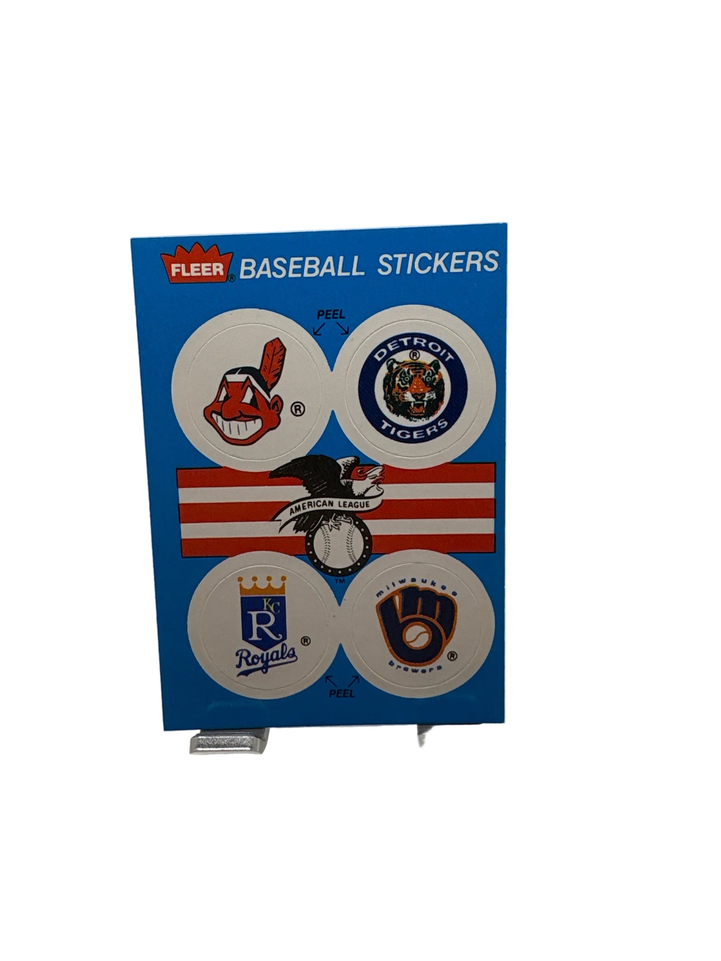 Fleer Cleveland Indians Detroit Tigers Kansas City Royals Milwaukee Brewers Baseball Stickers