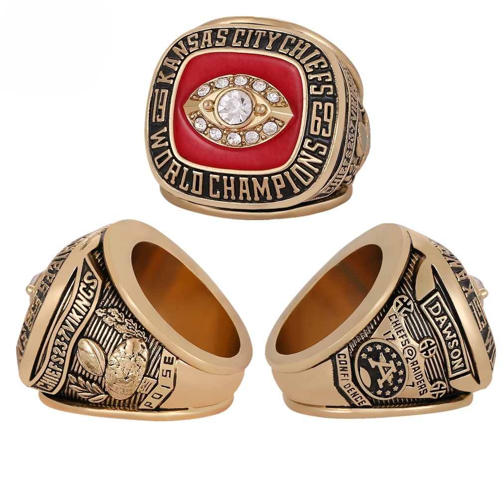 1969 Kansas City Championship Ring – Football Championship IV Commemorative Fan Collectible Gift