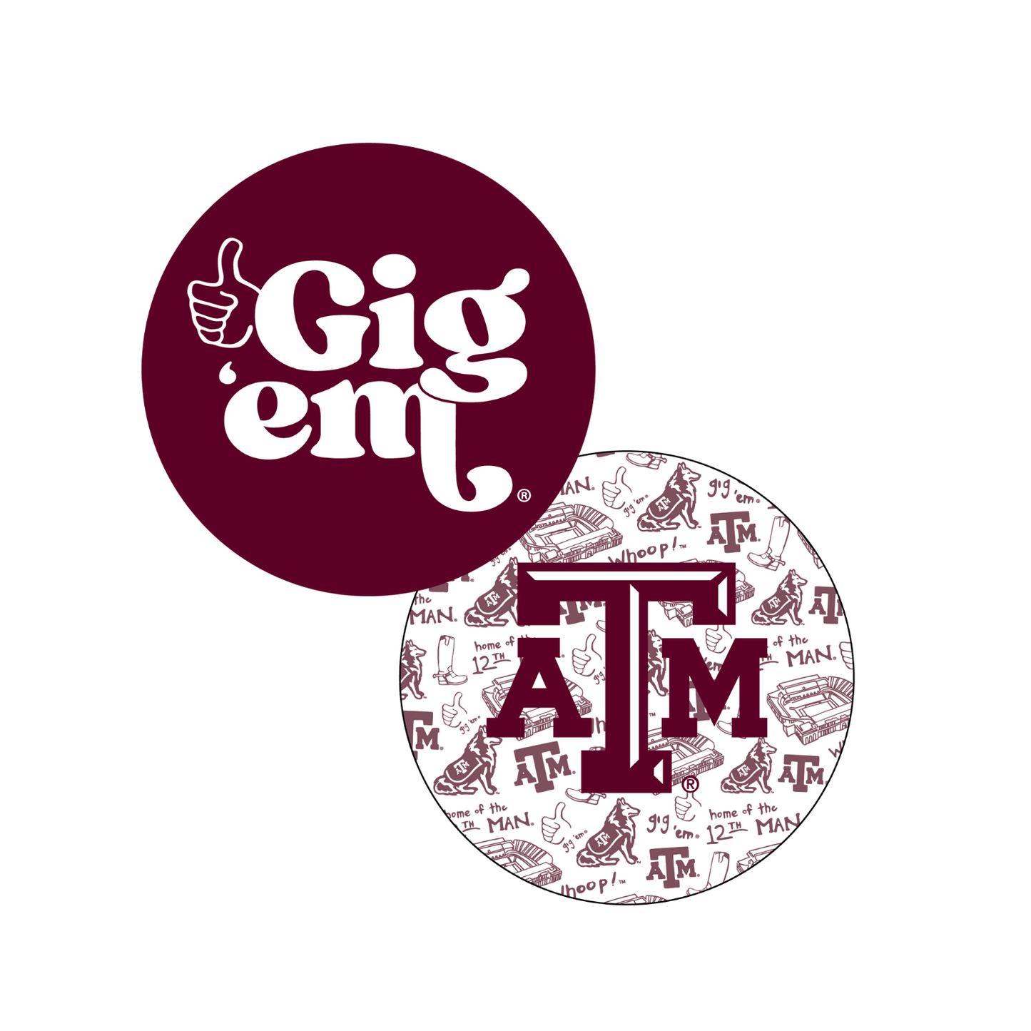 Texas A&M Coasters Set of 25