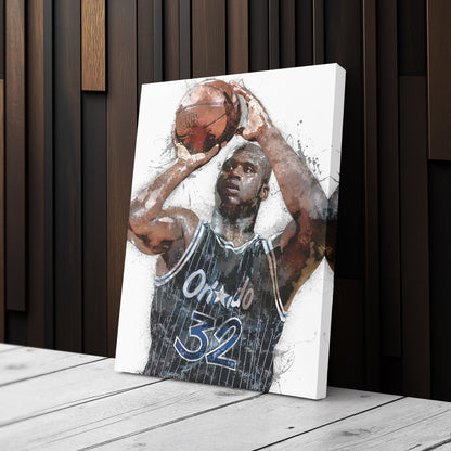 Shaquille O'Neal Canvas Art – Orlando Magic Wall Decor