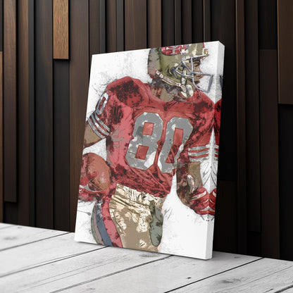 Jerry Rice Canvas Art – San Francisco 49ers Wall Decor