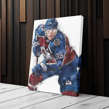Mikko Rantanen Canvas Art – Colorado Avalanche Wall Decor