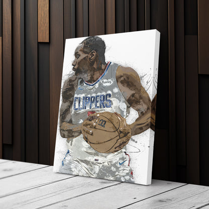Kawhi Leonard Canvas Art – Los Angeles Clippers Wall Decor