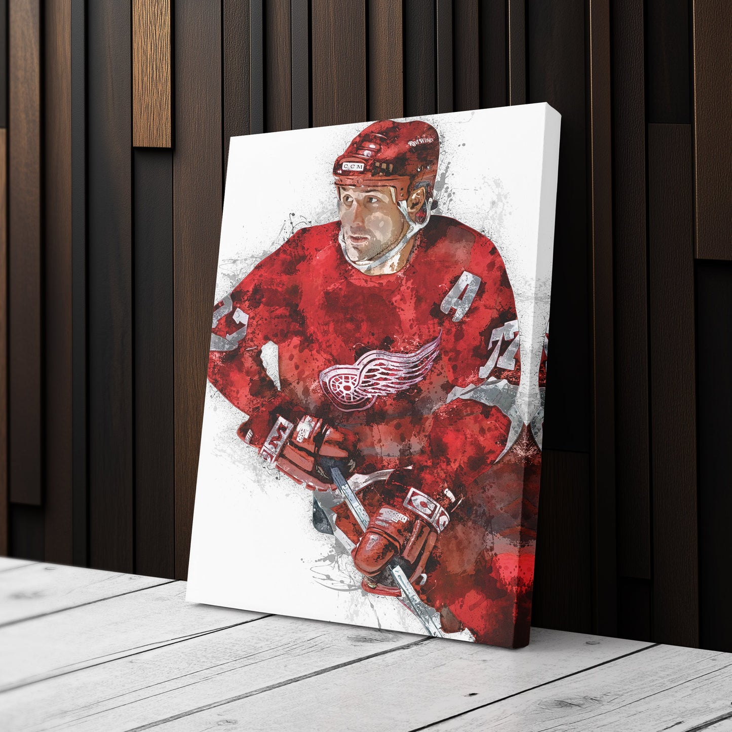 Paul Coffey Canvas Art – Detroit Red Wings Wall Decor