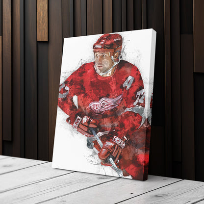 Paul Coffey Canvas Art – Detroit Red Wings Wall Decor